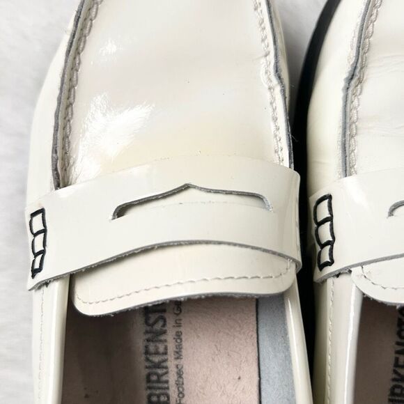 Birkenstock Saitama Penny Loafer White Patent Leather Size EU 40 US 9-9.5 Medium - Picture 5 of 9